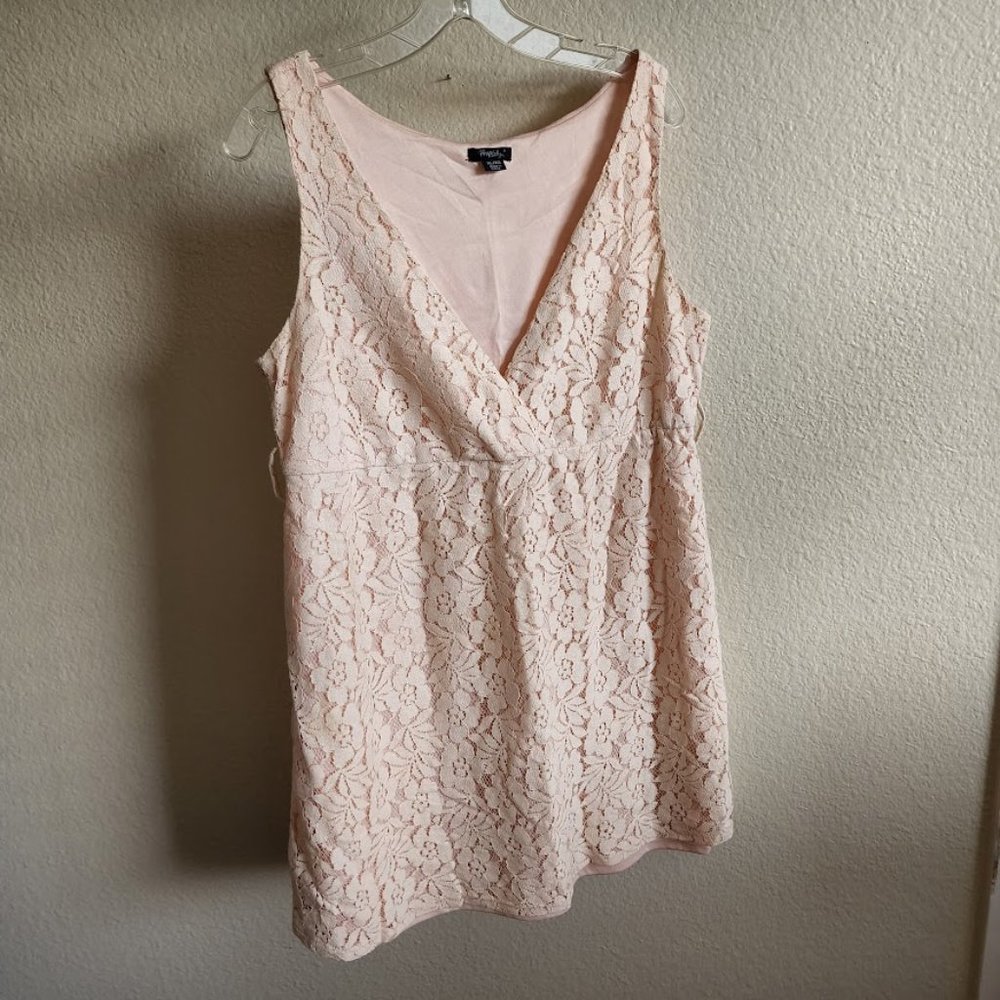 Rhapsody Women's Pink Lace Mini Dress